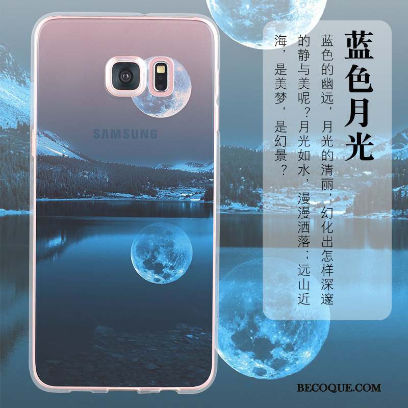 Samsung Galaxy S6 Coque Silicone Bleu Tout Compris Protection Incassable Étui