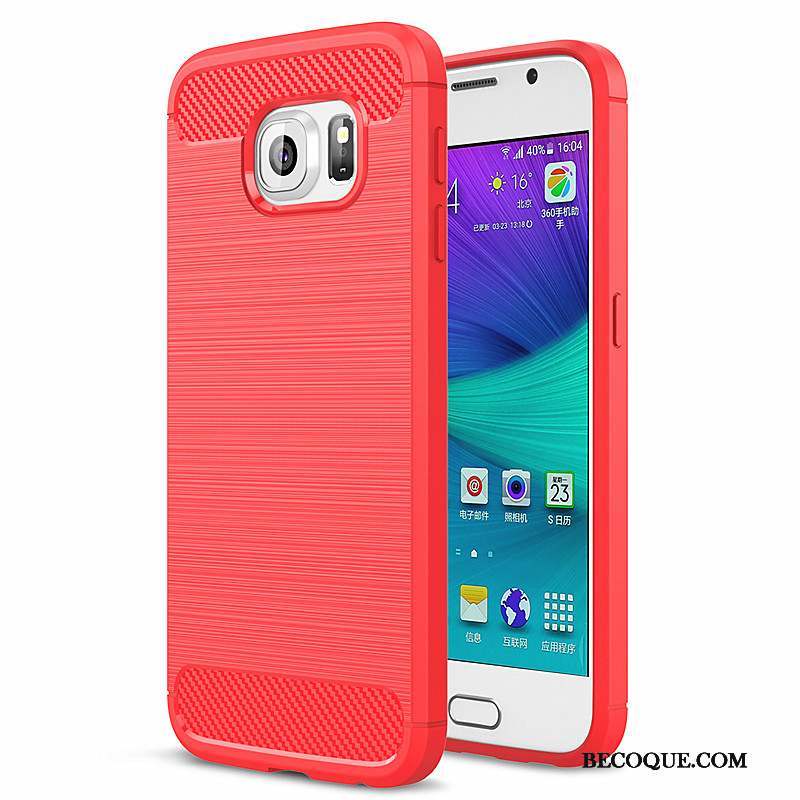 Samsung Galaxy S6 Coque Étui Silicone Fluide Doux Tout Compris Bleu Protection