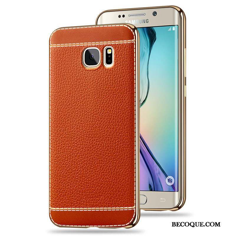 Samsung Galaxy S6 Edge Coque De Téléphone Protection Silicone Incassable Modèle Fleurie Rouge