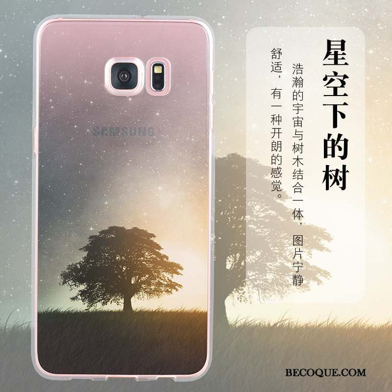 Samsung Galaxy S6 Edge Coque De Téléphone Rose Tout Compris Incassable Protection Étui