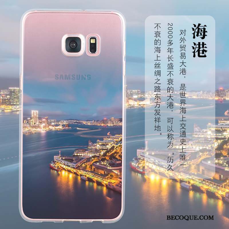 Samsung Galaxy S6 Edge Coque De Téléphone Rose Tout Compris Incassable Protection Étui