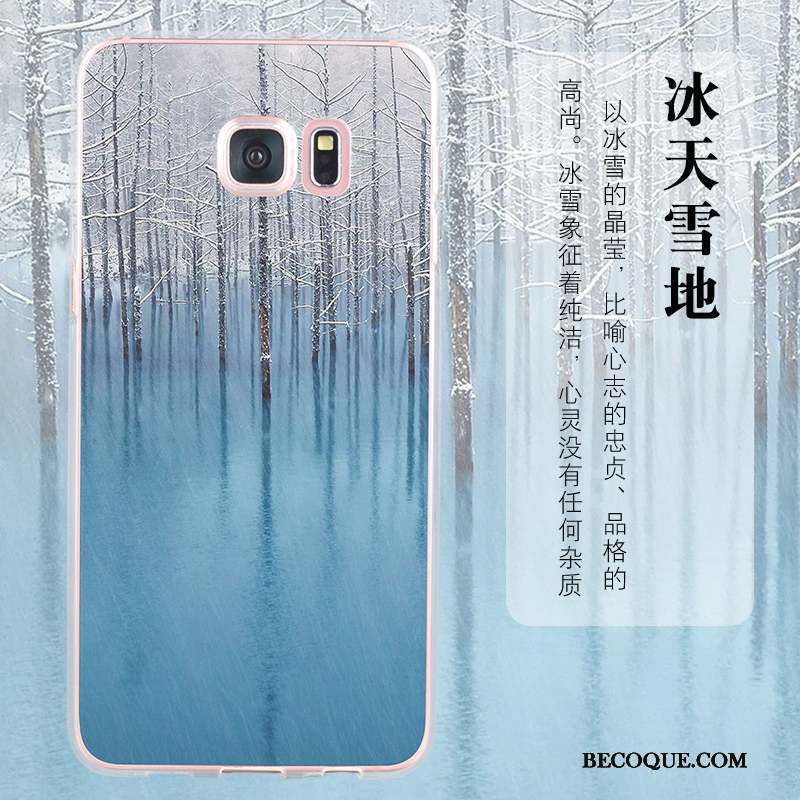 Samsung Galaxy S6 Edge Coque De Téléphone Rose Tout Compris Incassable Protection Étui