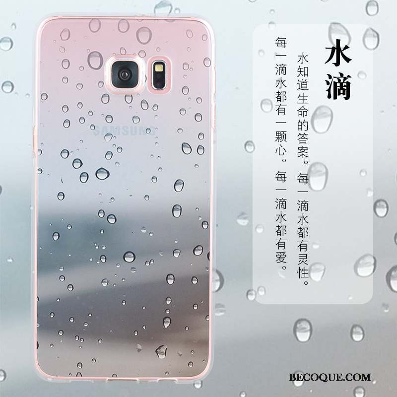 Samsung Galaxy S6 Edge Coque De Téléphone Rose Tout Compris Incassable Protection Étui