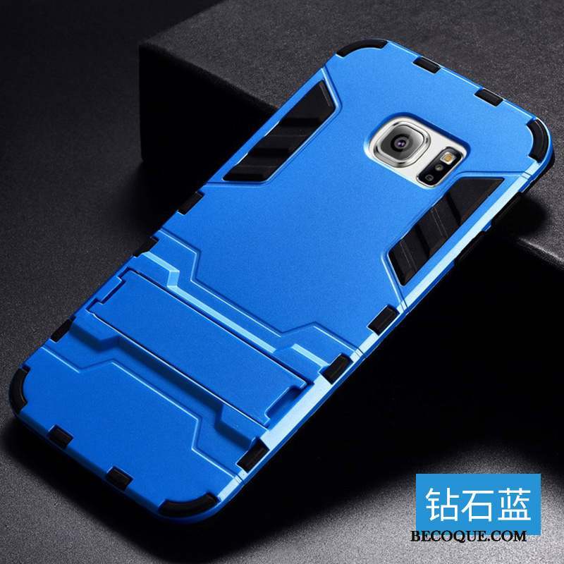Samsung Galaxy S6 Edge Coque De Téléphone Tendance Étui Bleu Marin Tout Compris Incassable