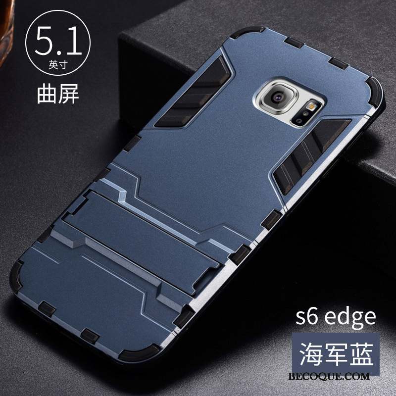 Samsung Galaxy S6 Edge Coque Gris Cool De Téléphone Incassable Silicone