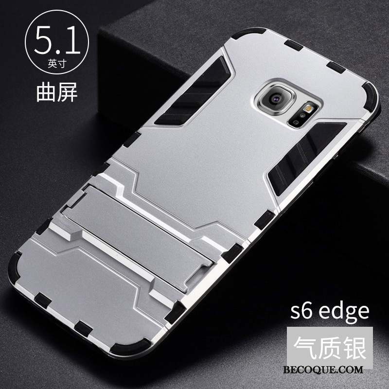 Samsung Galaxy S6 Edge Coque Gris Cool De Téléphone Incassable Silicone