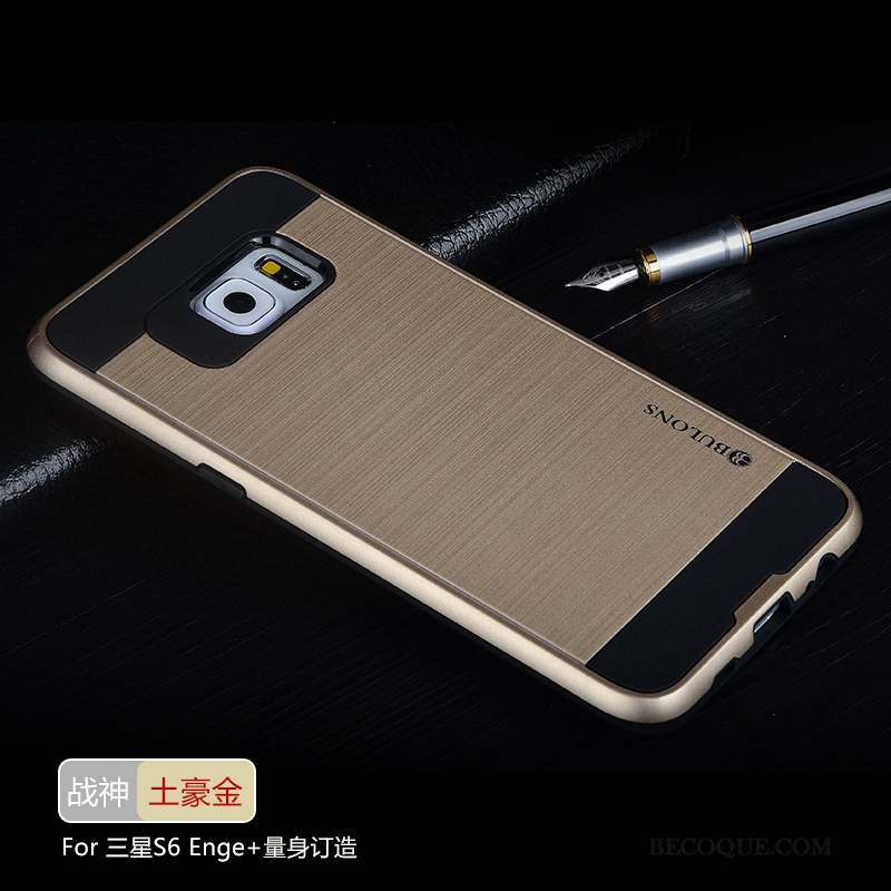 Samsung Galaxy S6 Edge + Coque Incassable Étui Téléphone Portable Vert Foncé Protection Silicone
