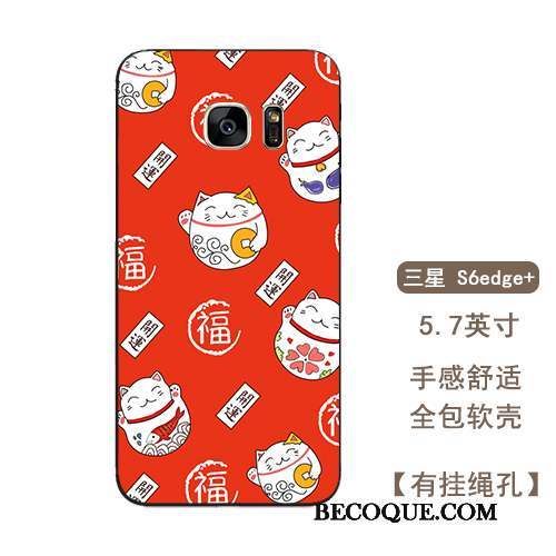 Samsung Galaxy S6 Edge + Coque Tendance Chat Ornements Suspendus Étui Nouveau Silicone