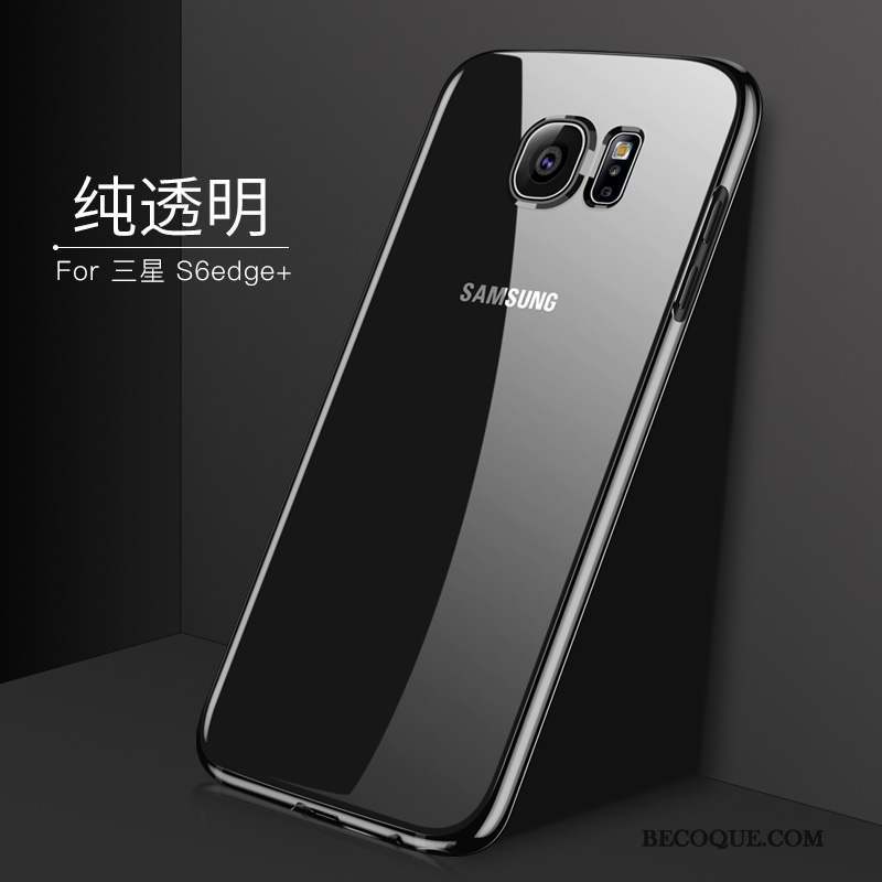 Samsung Galaxy S6 Edge + Coque Tendance Incassable Étui Nouveau Noir Très Mince