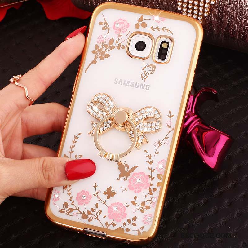 Samsung Galaxy S6 Edge Coque Téléphone Portable Étui Strass Protection Dessin Animé