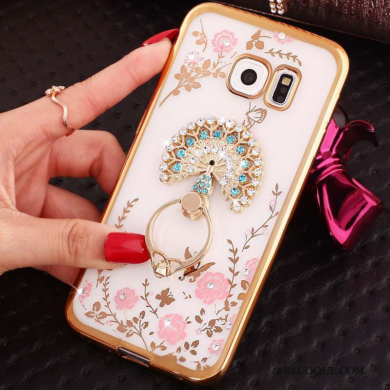 Samsung Galaxy S6 Edge Coque Téléphone Portable Étui Strass Protection Dessin Animé