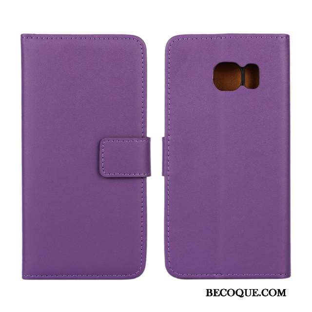 Samsung Galaxy S6 Edge Coque Étui En Cuir Protection Cuir Véritable Téléphone Portable Housse Modèle Fleurie