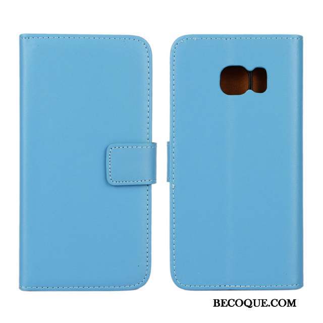 Samsung Galaxy S6 Edge Coque Étui En Cuir Protection Cuir Véritable Téléphone Portable Housse Modèle Fleurie