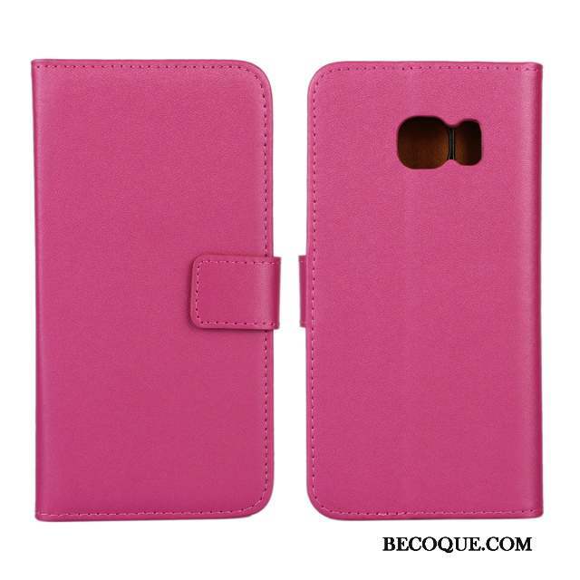 Samsung Galaxy S6 Edge Coque Étui En Cuir Protection Cuir Véritable Téléphone Portable Housse Modèle Fleurie