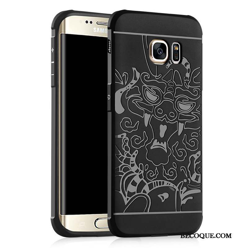 Samsung Galaxy S6 Edge Coque Étui Protection Délavé En Daim Fluide Doux Ballon Légères