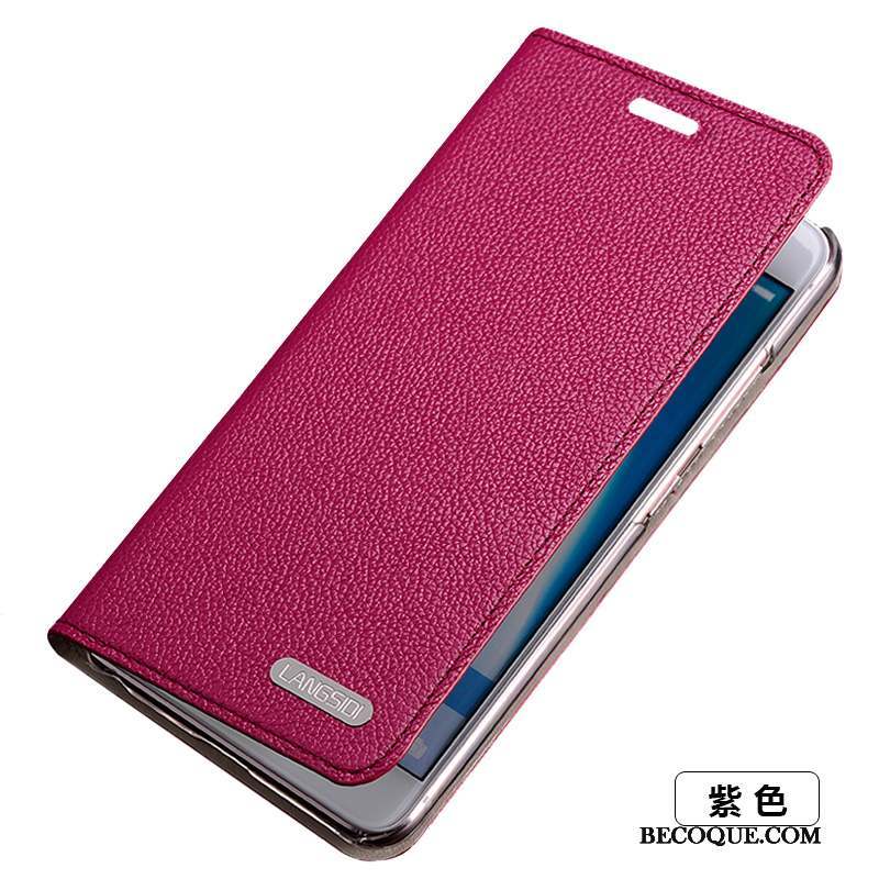 Samsung Galaxy S6 Edge Cuir Véritable Mince Étui En Cuir Rose Coque De Téléphone Téléphone Portable