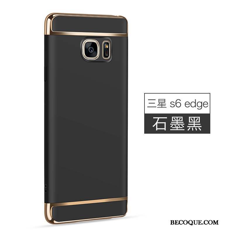 Samsung Galaxy S6 Edge Délavé En Daim Protection Argent Coque De Téléphone Difficile Étui