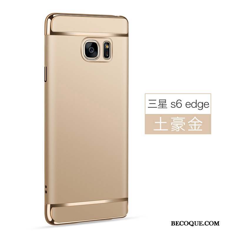 Samsung Galaxy S6 Edge Délavé En Daim Protection Argent Coque De Téléphone Difficile Étui