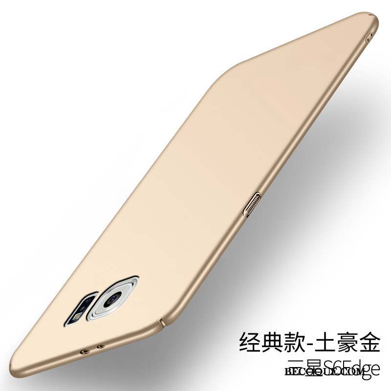 Samsung Galaxy S6 Edge Délavé En Daim Très Mince Coque De Téléphone Protection Tendance Rouge