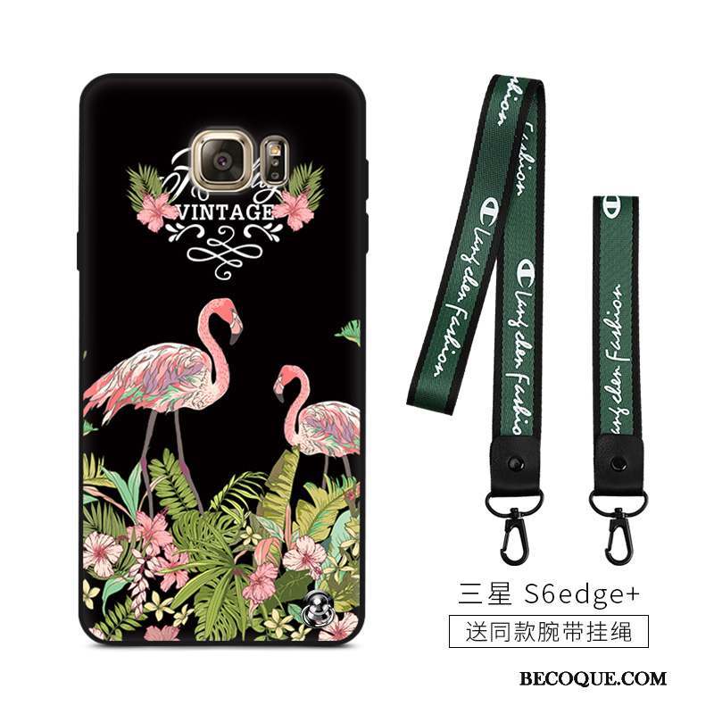 Samsung Galaxy S6 Edge + Fluide Doux Oiseau Bordure Coque De Téléphone Étui Personnalité