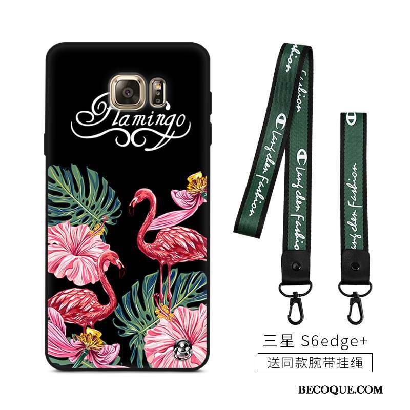 Samsung Galaxy S6 Edge + Fluide Doux Oiseau Bordure Coque De Téléphone Étui Personnalité