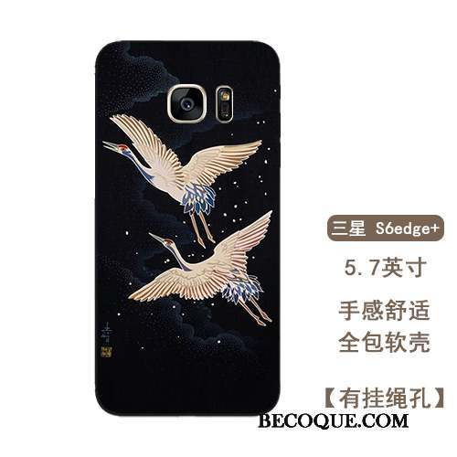 Samsung Galaxy S6 Edge + Grue Coque De Téléphone Vintage Étui Incassable Ornements Suspendus