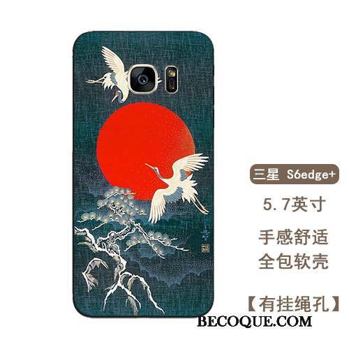 Samsung Galaxy S6 Edge + Grue Coque De Téléphone Vintage Étui Incassable Ornements Suspendus