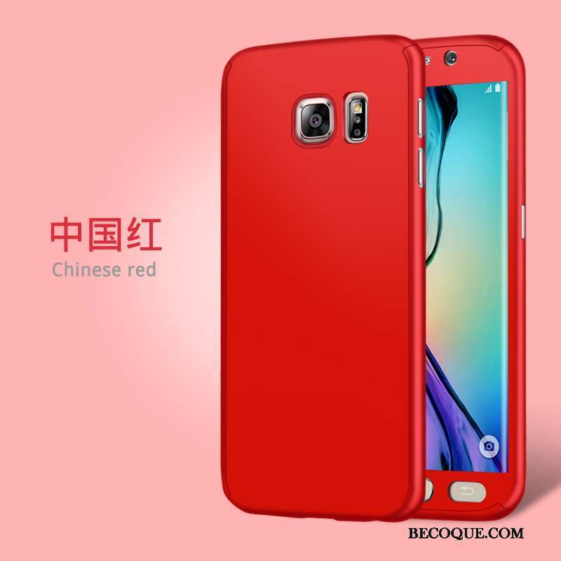 Samsung Galaxy S6 Edge Incassable Personnalité Tendance Coque De Téléphone Mince Rouge