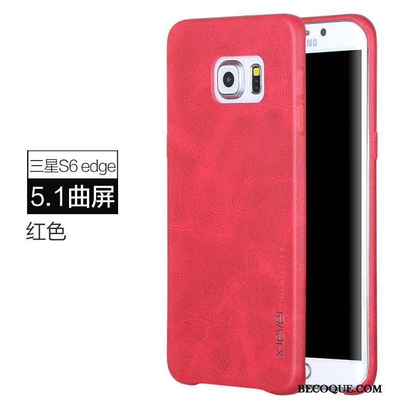 Samsung Galaxy S6 Edge Protection Incassable Étui Business Coque De Téléphone Étui En Cuir