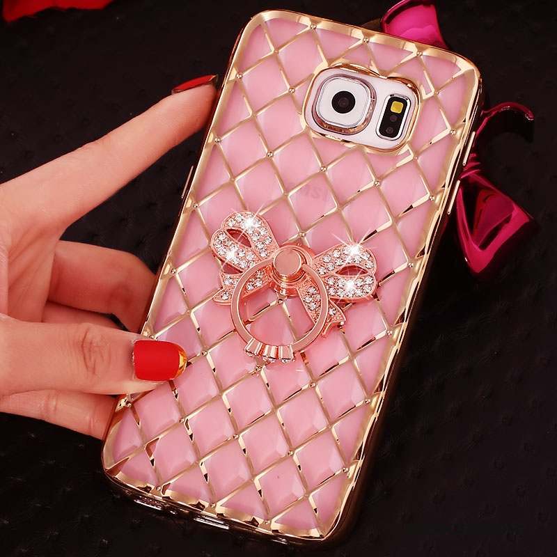 Samsung Galaxy S6 Edge Protection Téléphone Portable Étui Coque Très Mince Strass