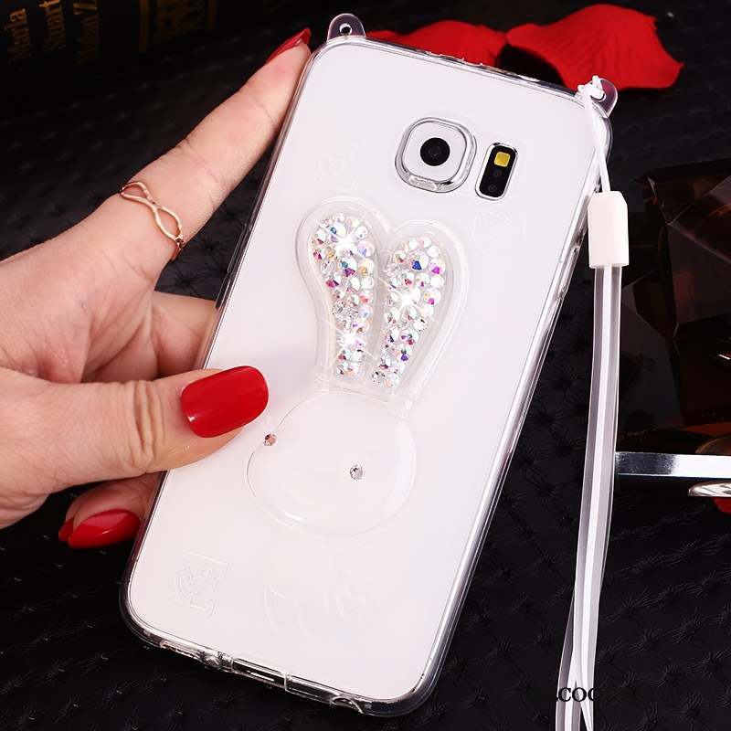 Samsung Galaxy S6 Edge + Strass Coque De Téléphone Silicone Protection Étui Ornements Suspendus