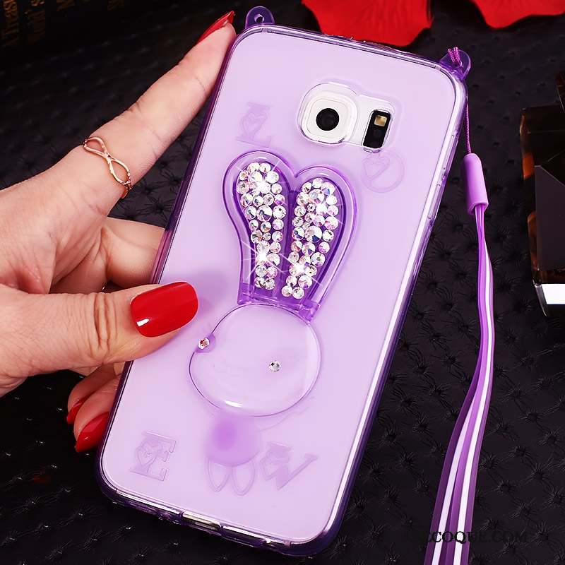 Samsung Galaxy S6 Edge + Strass Coque De Téléphone Silicone Protection Étui Ornements Suspendus