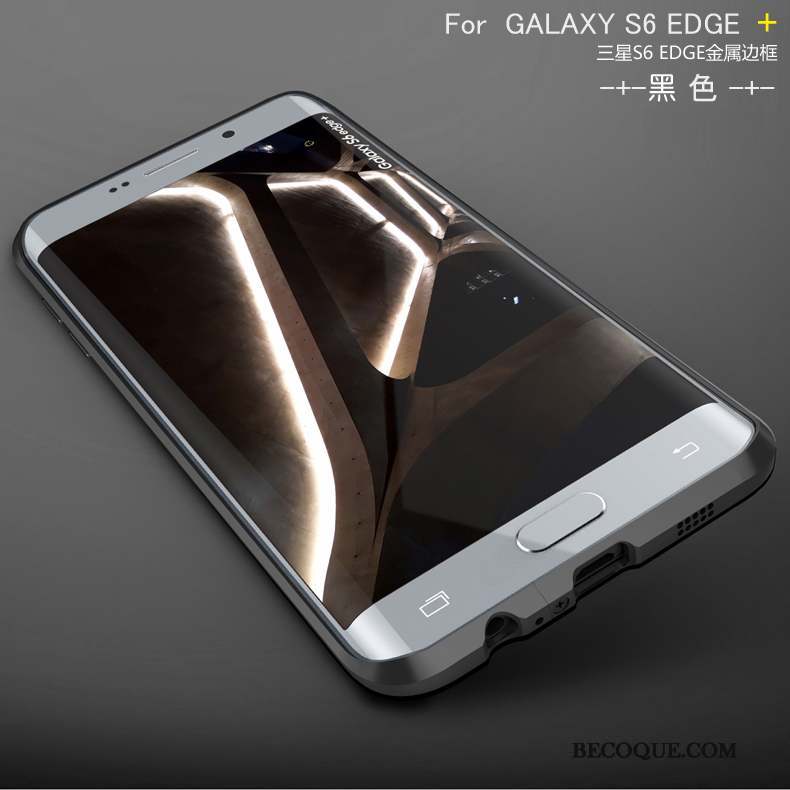 Samsung Galaxy S6 Edge + Vert Métal Étui Couvercle Arrière Coque Border