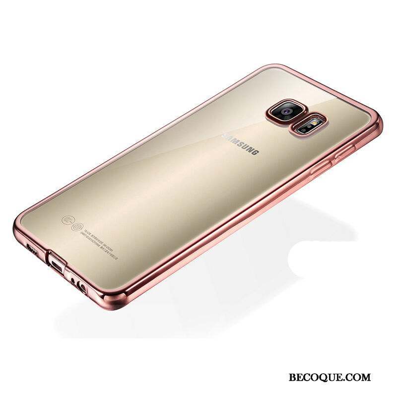 Samsung Galaxy S6 Incassable Placage Silicone Fluide Doux Transparent Coque