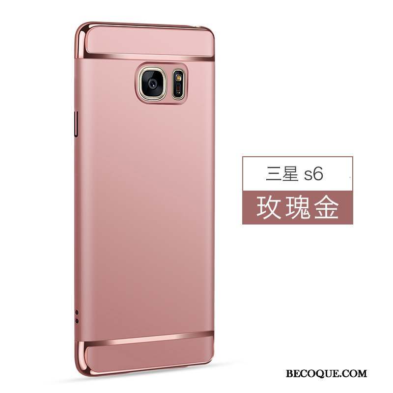 Samsung Galaxy S6 Protection Délavé En Daim Coque De Téléphone Personnalité Étui Rouge