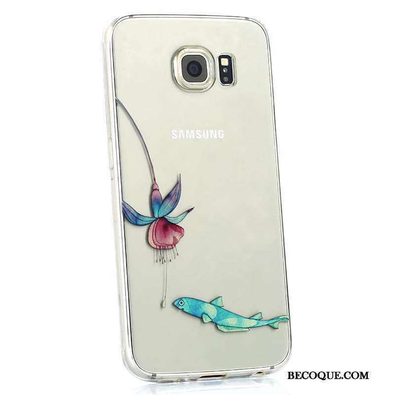 Samsung Galaxy S6 Transparent Coque De Téléphone Incassable Multicolore Fluide Doux Charmant