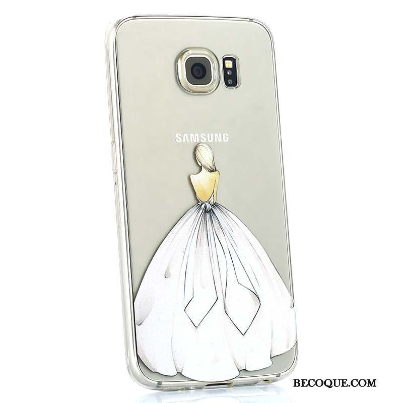 Samsung Galaxy S6 Transparent Coque De Téléphone Incassable Multicolore Fluide Doux Charmant