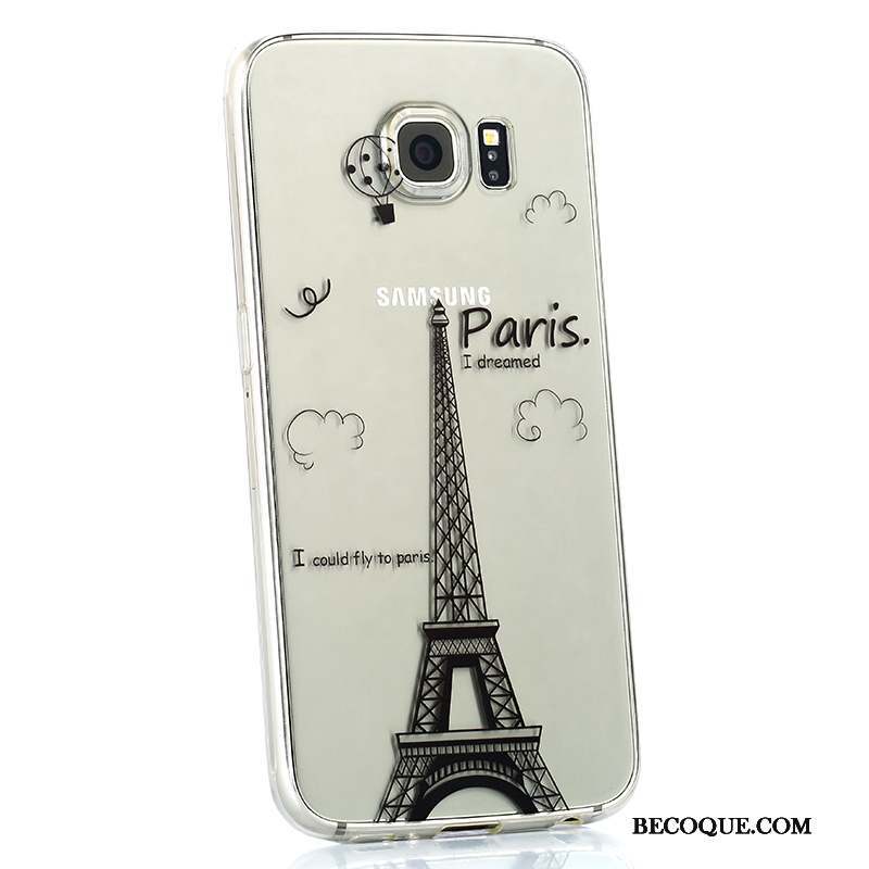 Samsung Galaxy S6 Transparent Coque De Téléphone Incassable Multicolore Fluide Doux Charmant