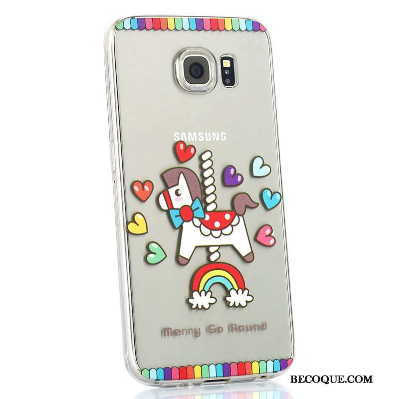 Samsung Galaxy S6 Transparent Coque De Téléphone Incassable Multicolore Fluide Doux Charmant