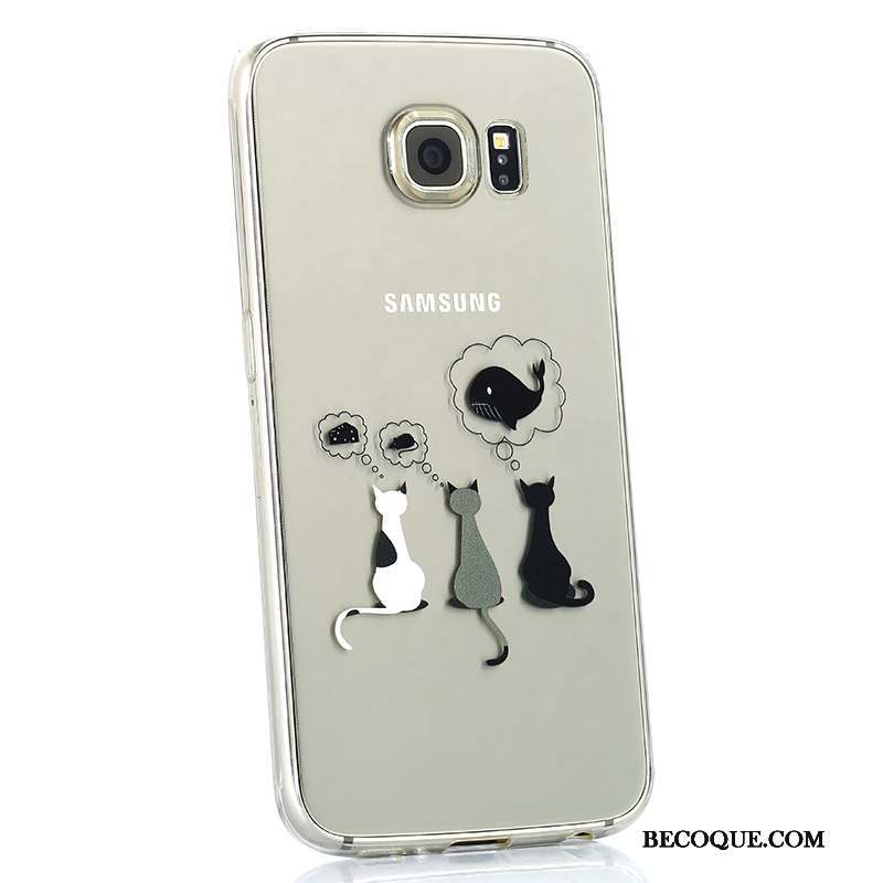 Samsung Galaxy S6 Transparent Coque De Téléphone Incassable Multicolore Fluide Doux Charmant