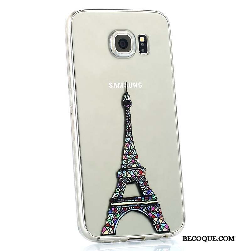 Samsung Galaxy S6 Transparent Coque De Téléphone Incassable Multicolore Fluide Doux Charmant