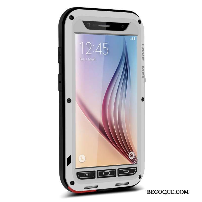 Samsung Galaxy S6 Trois Défenses Incassable Coque De Téléphone Fluide Doux Silicone Rouge