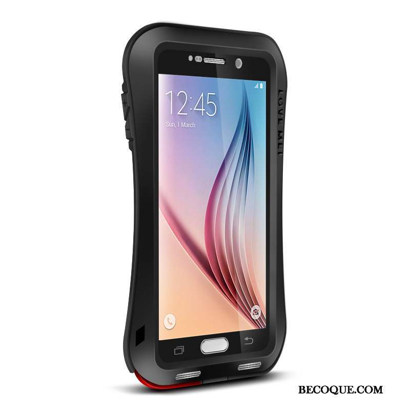 Samsung Galaxy S6 Trois Défenses Incassable Coque De Téléphone Fluide Doux Silicone Rouge