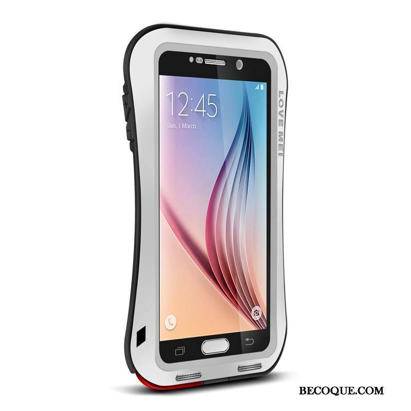 Samsung Galaxy S6 Trois Défenses Incassable Coque De Téléphone Fluide Doux Silicone Rouge