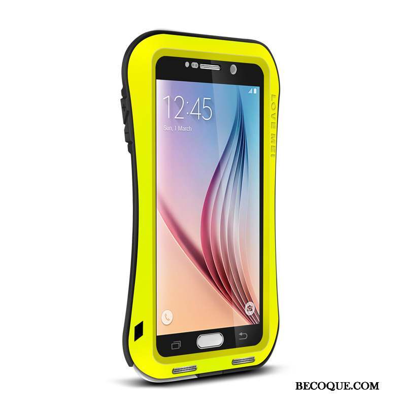 Samsung Galaxy S6 Trois Défenses Incassable Coque De Téléphone Fluide Doux Silicone Rouge