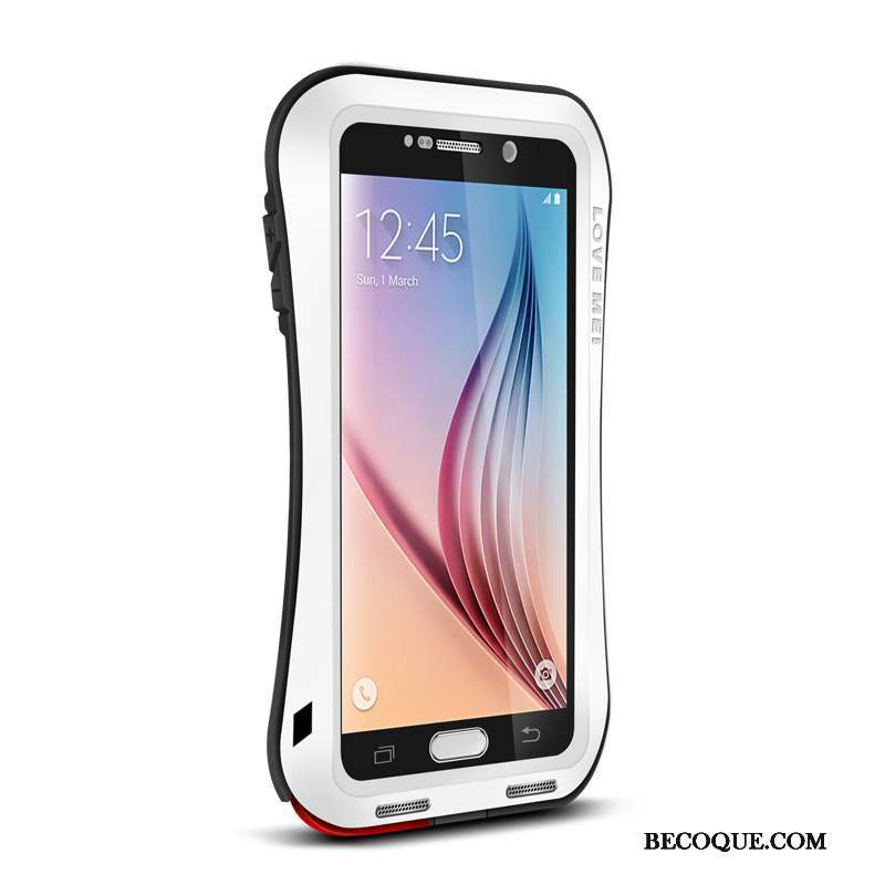 Samsung Galaxy S6 Trois Défenses Incassable Coque De Téléphone Fluide Doux Silicone Rouge