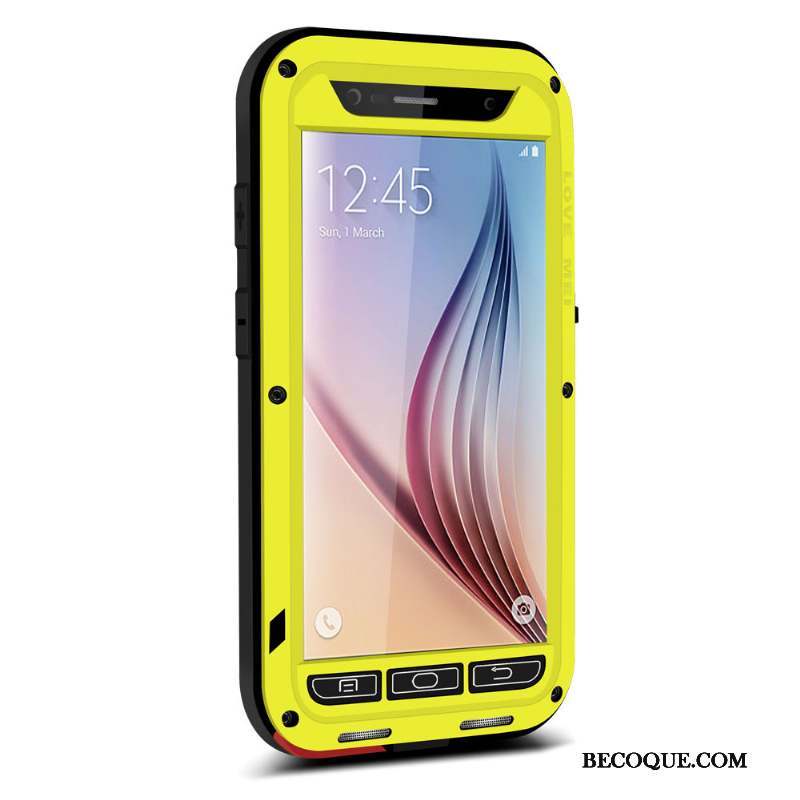 Samsung Galaxy S6 Trois Défenses Incassable Coque De Téléphone Fluide Doux Silicone Rouge