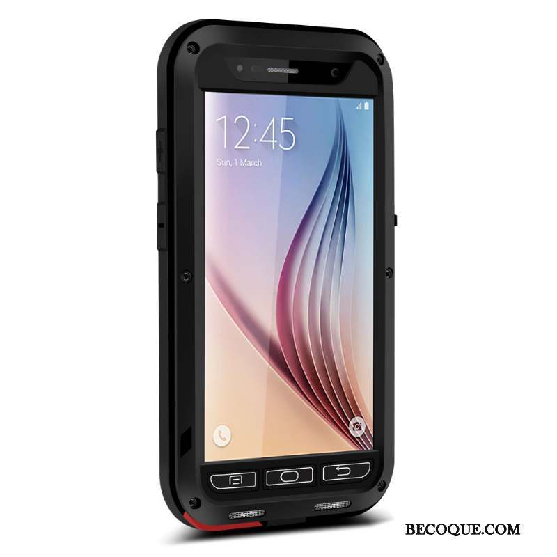 Samsung Galaxy S6 Trois Défenses Incassable Coque De Téléphone Fluide Doux Silicone Rouge