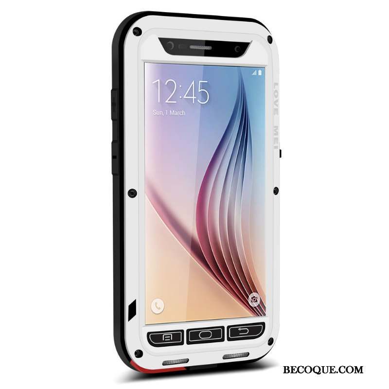 Samsung Galaxy S6 Trois Défenses Incassable Coque De Téléphone Fluide Doux Silicone Rouge