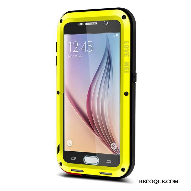 Samsung Galaxy S6 Trois Défenses Incassable Coque De Téléphone Fluide Doux Silicone Rouge